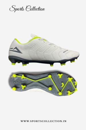 Puks Bexter Professional White Football Studs | Firm Ground Soccer Boots