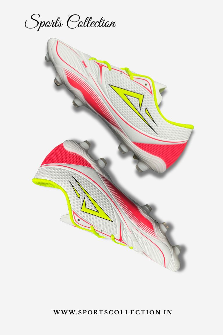 Puks Farewell Men’s FG Football Cleats | High Grip Soccer Boots White Red