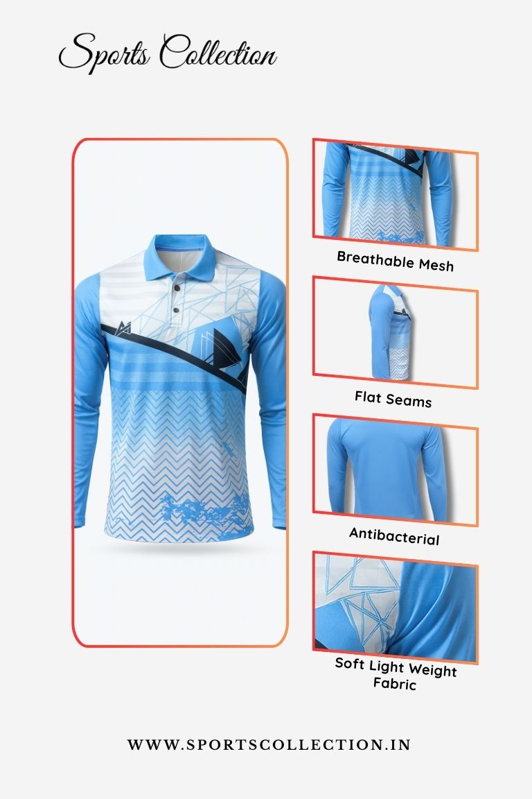 Custom Sublimation Cricket Jersey Full Sleeve – Team of 15 Players | Match & Practice Wear