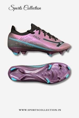 Anza June Football Boots for Men – Lightweight FG Football Shoes Pink & Black Gradient
