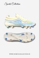 ANZA Piezo Football Boots for Men – Lightweight FG Football Shoes Blue Snake Pattern