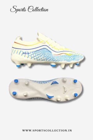 ANZA Piezo Football Boots for Men – Lightweight FG Football Shoes Blue Snake Pattern