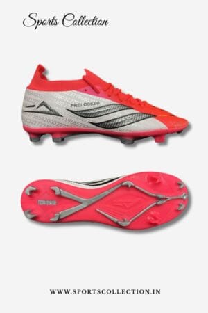 PUKS Prelocked Football Boots for Men – Lightweight FG Football Shoes Red White Black