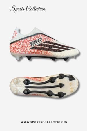 SPIKA S90 Reaper Football Boots for Men – Lightweight FG Football Shoes White Red Rose