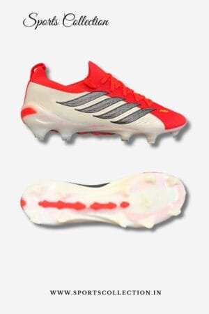 ANZA Predator Style FG Football Boots for Men – Solar Red Match Soccer Shoes