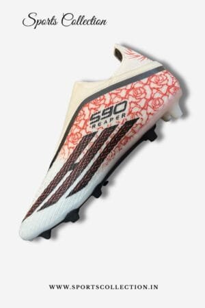 SPIKA S90 Reaper Football Boots for Men – Lightweight FG Football Shoes White Red Rose