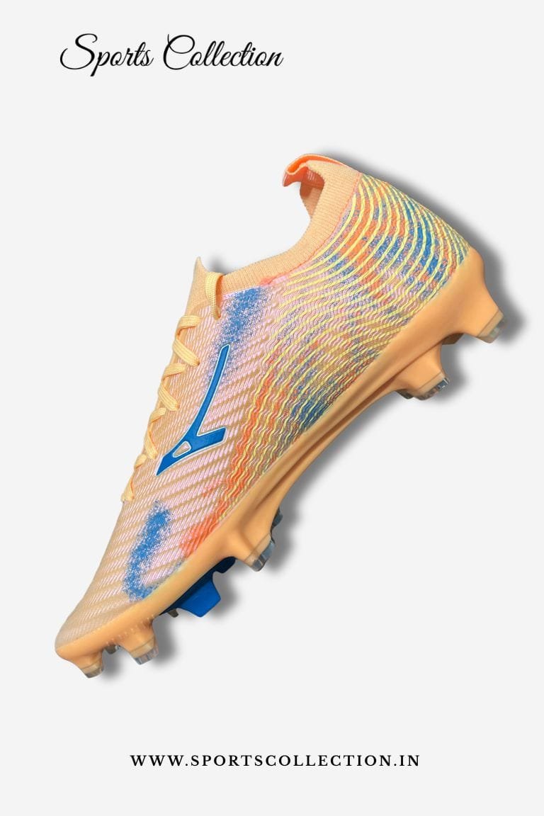 ANZA Phantom Wave Football Boots for Men – Lightweight FG Football Shoes Orange Blue