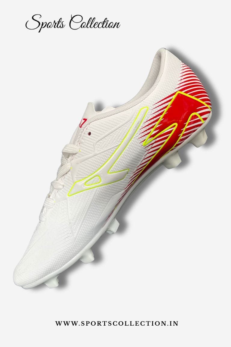 ANZA Nerve Football Boots for Men – Lightweight FG Soccer Cleats White Red