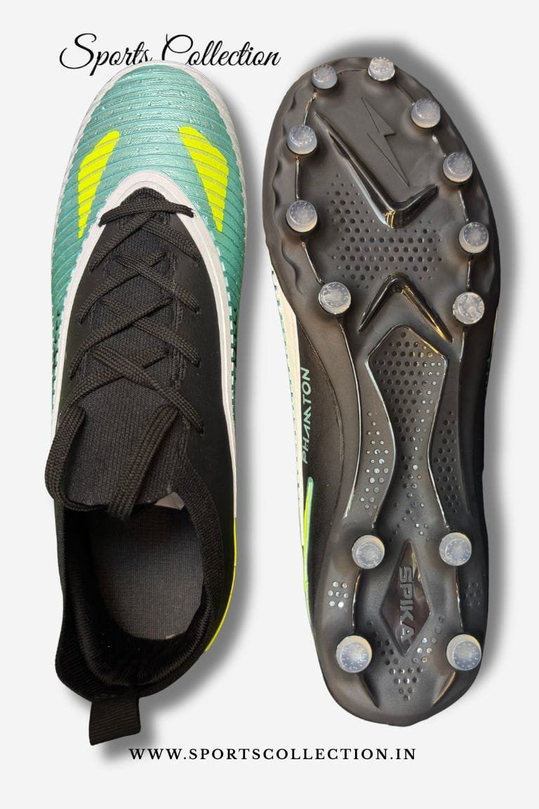 SPIKA Phantom Football Boots for Men – Lightweight FG Soccer Cleats Black Mint