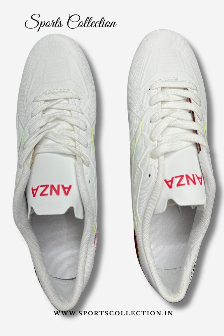 ANZA Nerve Football Boots for Men – Lightweight FG Soccer Cleats White Red