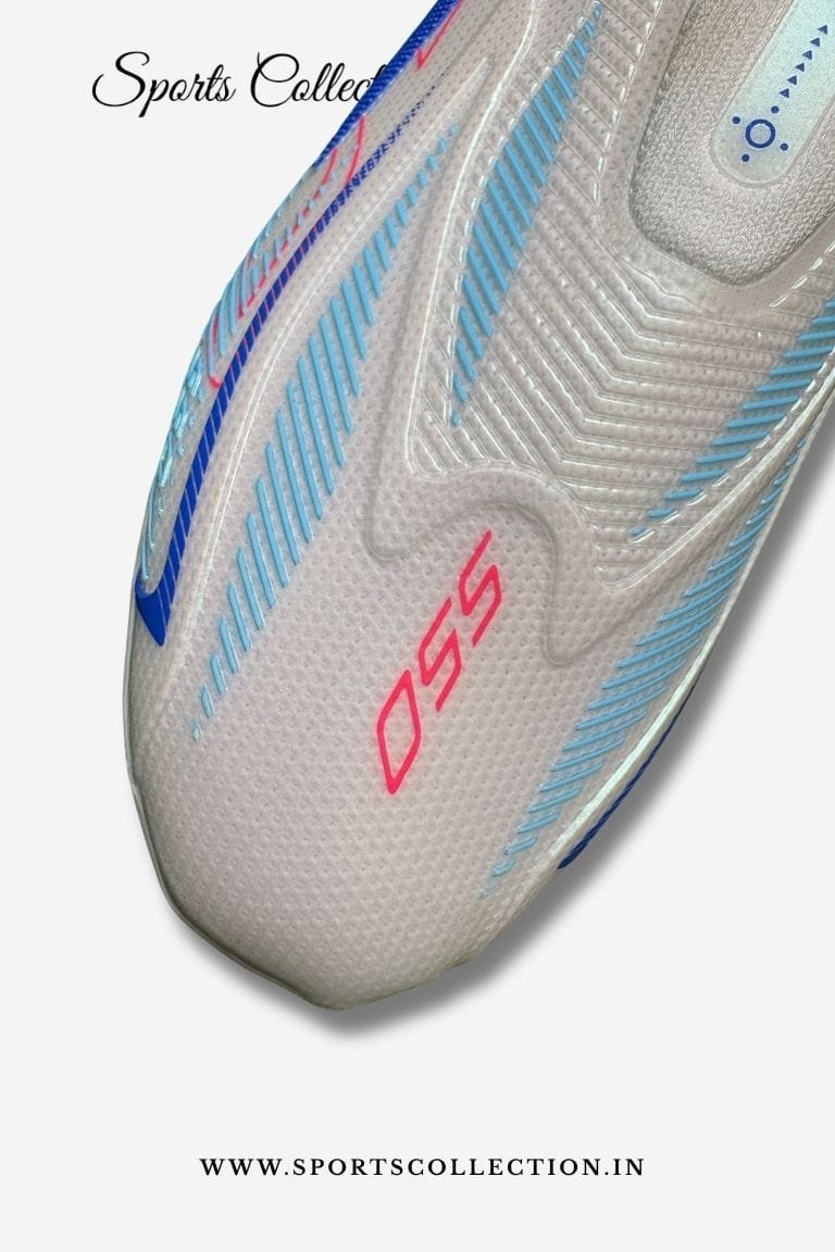 ANZA S50 Hyperfast Haloskin+ Football Boots for Men – Lightweight FG Soccer Cleats White Blue