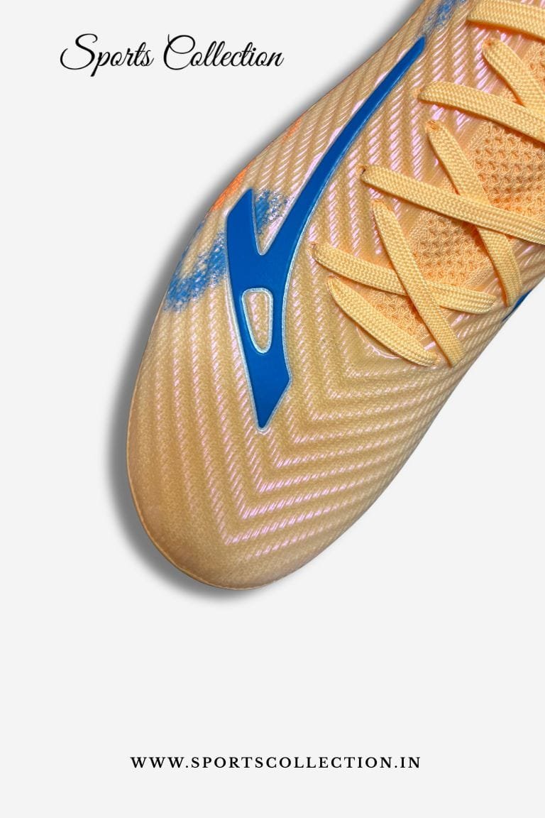 ANZA Phantom Wave Football Boots for Men – Lightweight FG Football Shoes Orange Blue