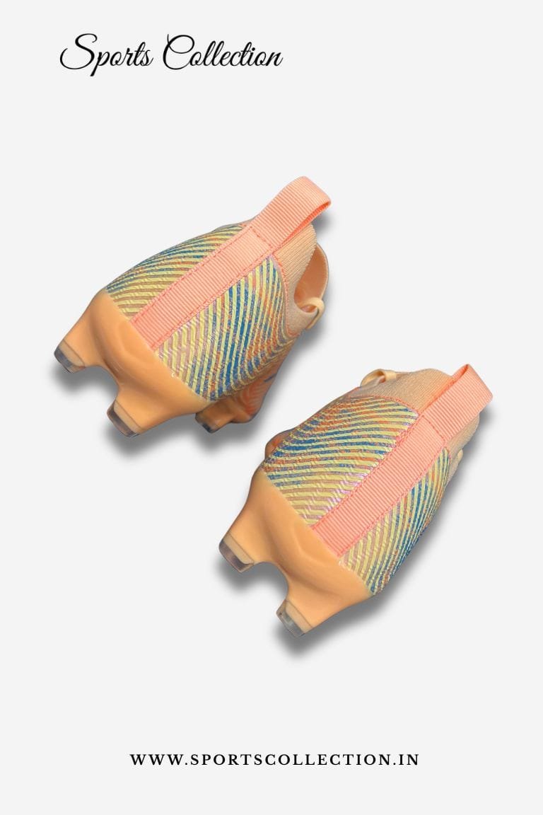 ANZA Phantom Wave Football Boots for Men – Lightweight FG Football Shoes Orange Blue