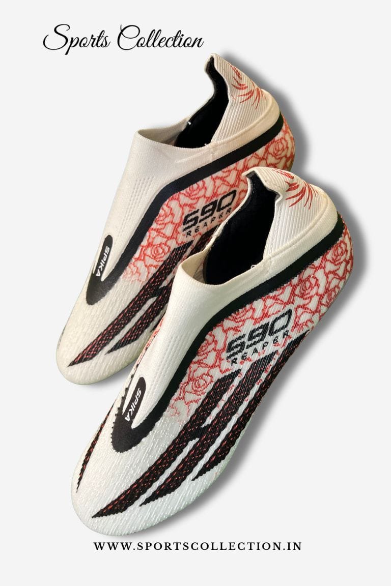 SPIKA S90 Reaper Football Boots for Men – Lightweight FG Football Shoes White Red Rose