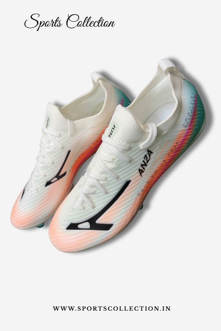 ANZA June Football Boots for Men – Lightweight FG Soccer Cleats White Blue Pink - Image 9