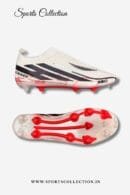SPIKA S50 Striker Football Boots for Men – Laceless Lightweight FG Soccer Cleats White Black
