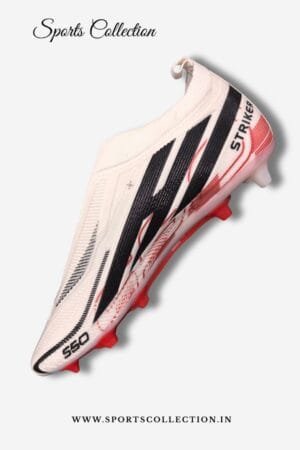 SPIKA S50 Striker Football Boots for Men – Laceless Lightweight FG Soccer Cleats White Black