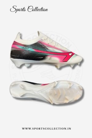 ANZA Jun2 Football Boots for Men – White Pink Black FG Soccer Cleats